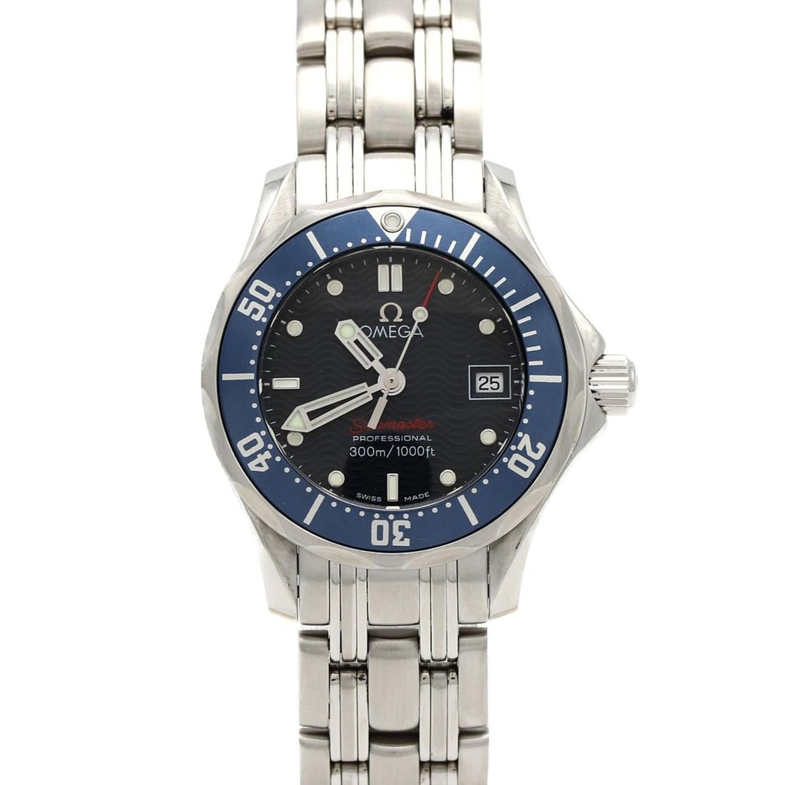 Omega Seamaster Professional 2224.80 Stainless Steel Quartz Watch: --- Catalog ---Category: SizeWrist Size: 17cm / 6.69''Case Diameter: 28.5mm / 1.12''Category: DesignType: WristwatchGender: WomenColor (Dial): BlueMaterial (Band): Stainless steelMaterial (Case): Stai