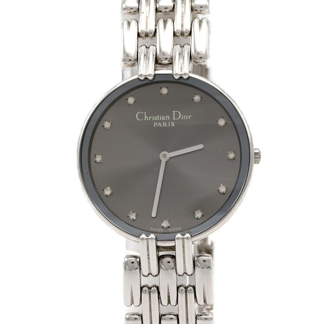 Christian Dior Baghira D47-120 SS Quartz Watch: --- Catalog ---Category: SizeWrist Size: 17.5cm / 6.88''Case Diameter: 32mm / 1.26''Category: DesignType: WristwatchGender: Men,WomenColor (Dial): GrayMaterial (Band): Stainless steelMaterial (Case): 