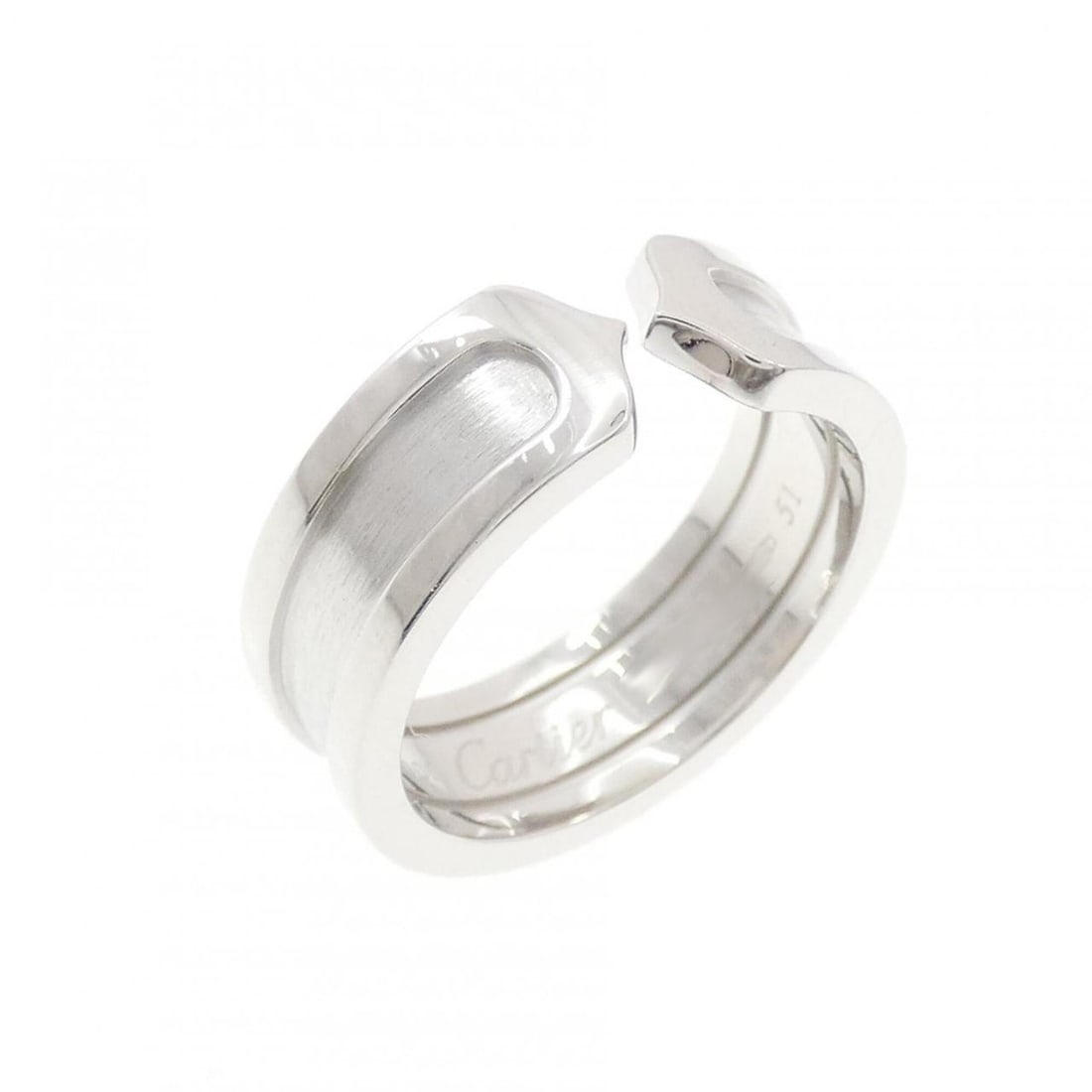 Cartier C2 Small Ring: --- Catalog ---Category: SizeUS Size: 6Brand Size: 51Category: DesignType: Band ringGender: WomenMaterial: White gold (18K)Category: GeneralMPN: B4040500Brand: Cartier--- Item List ---Section: