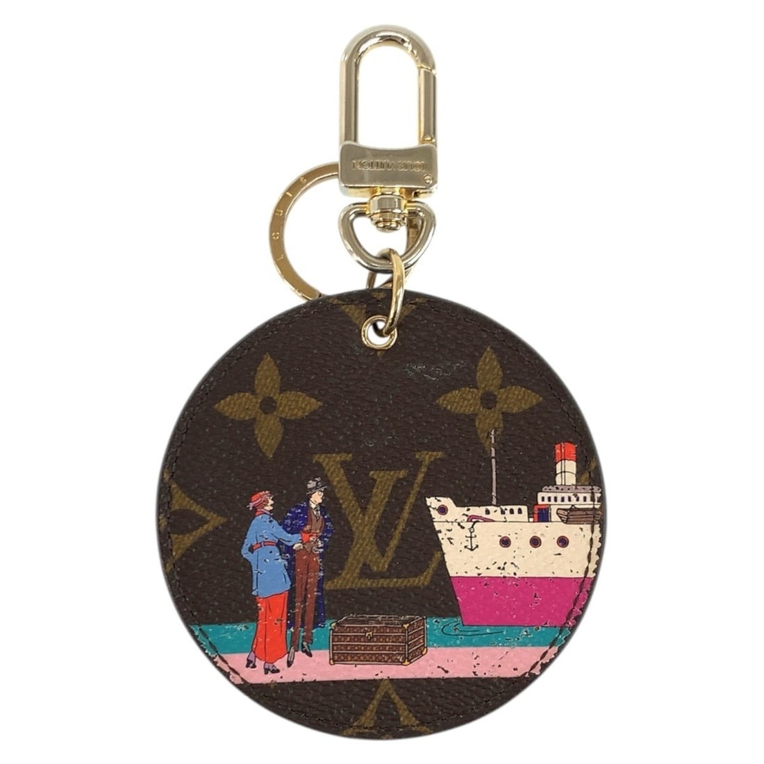 LOUIS VUITTON Louis Vuitton Monogram Porte Clé Illustré Evasion Brown Gold Hardware M61932: --- Catalog ---Category: SizeSize (HxWxD): 8cm x 8cm / 3.14'' x 3.14''Category: DesignType: Key ChainColor: Brown, MonogramGender: WomenCategory: GeneralMPN: M61932Line: EmpreinteBrand: Louis