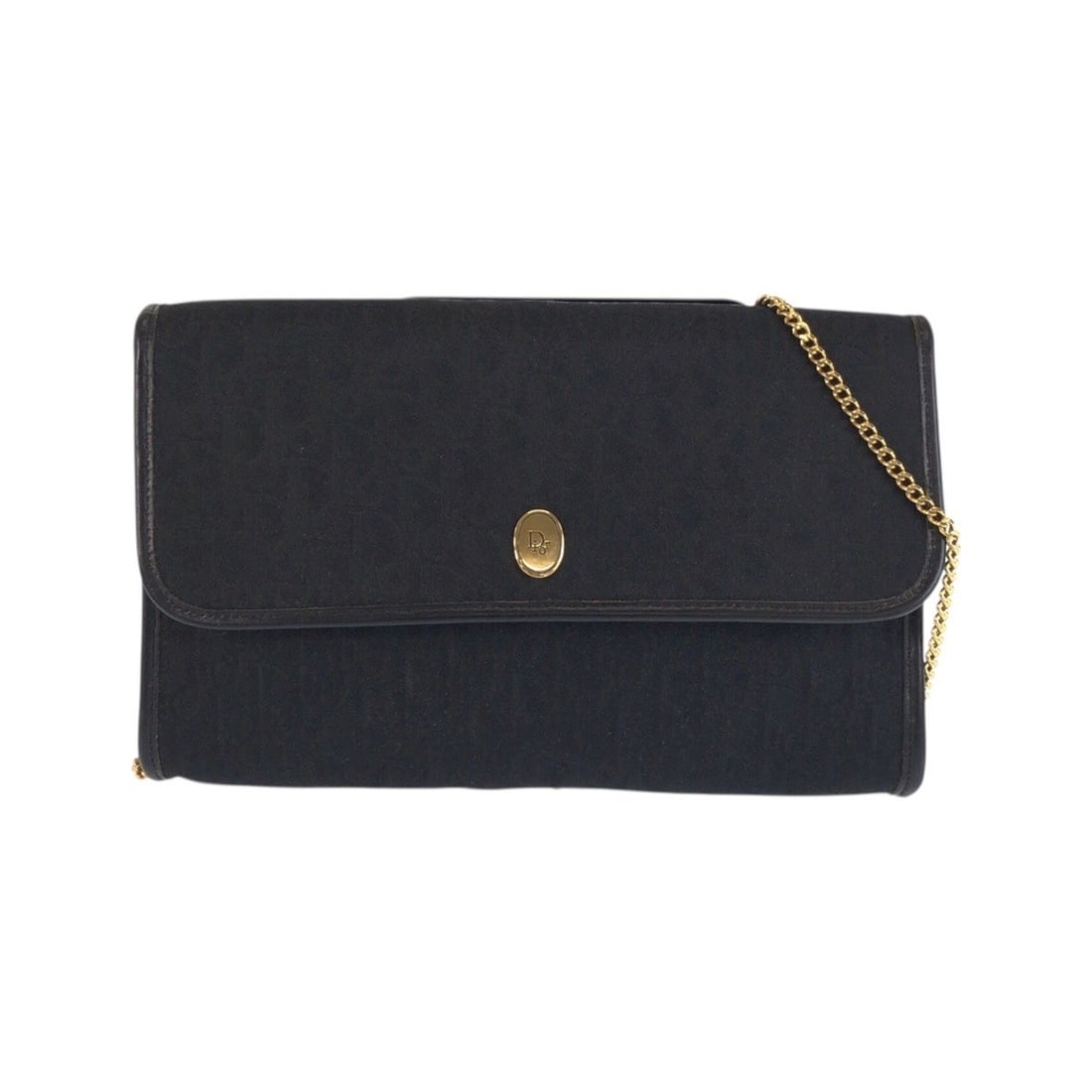 Christian Dior Vintage Trotter Black Canvas Chain Shoulder Bag/Pouch for Women: --- Catalog ---Category: SizeSize (HxWxD): 14cm x 22cm x 3.5cm / 5.51'' x 8.66'' x 1.37''Category: DesignType: Pochette, Shoulder bagColor: BlackGender: WomenMaterial: Canvas Category: GeneralBrand: C
