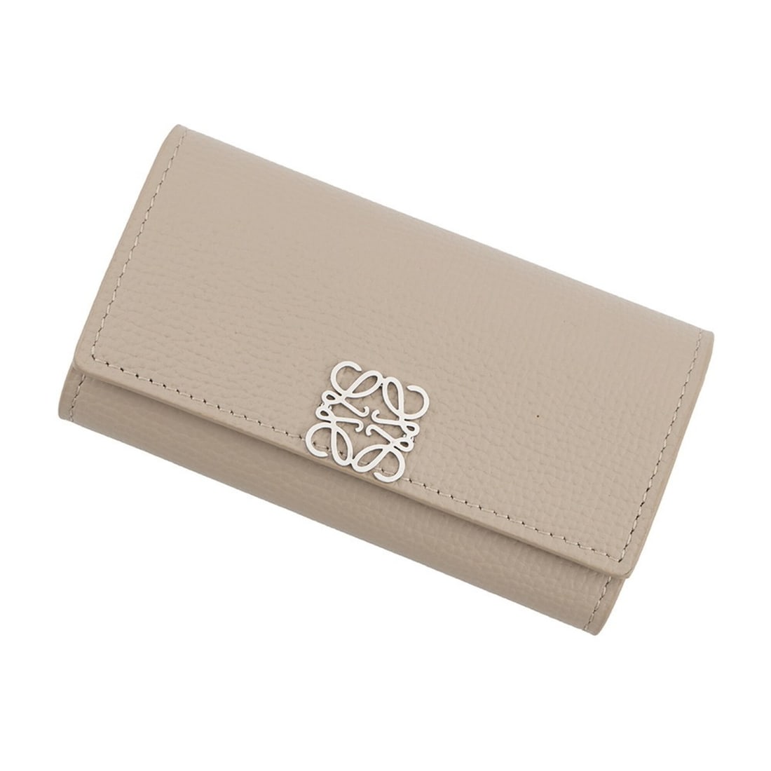 Loewe Anagram Key Case, 6 Hooks, Calf Leather, C821K92X01, LOEWE Case for Women: --- Catalog ---Category: DesignType: KeycaseColor: Gray beigeGender: WomenMaterial: Leather Category: GeneralBrand: LoeweCountry of Origin: SpainCategory: Physical PropertiesSize (HxWxD): 7cm x 12cm /