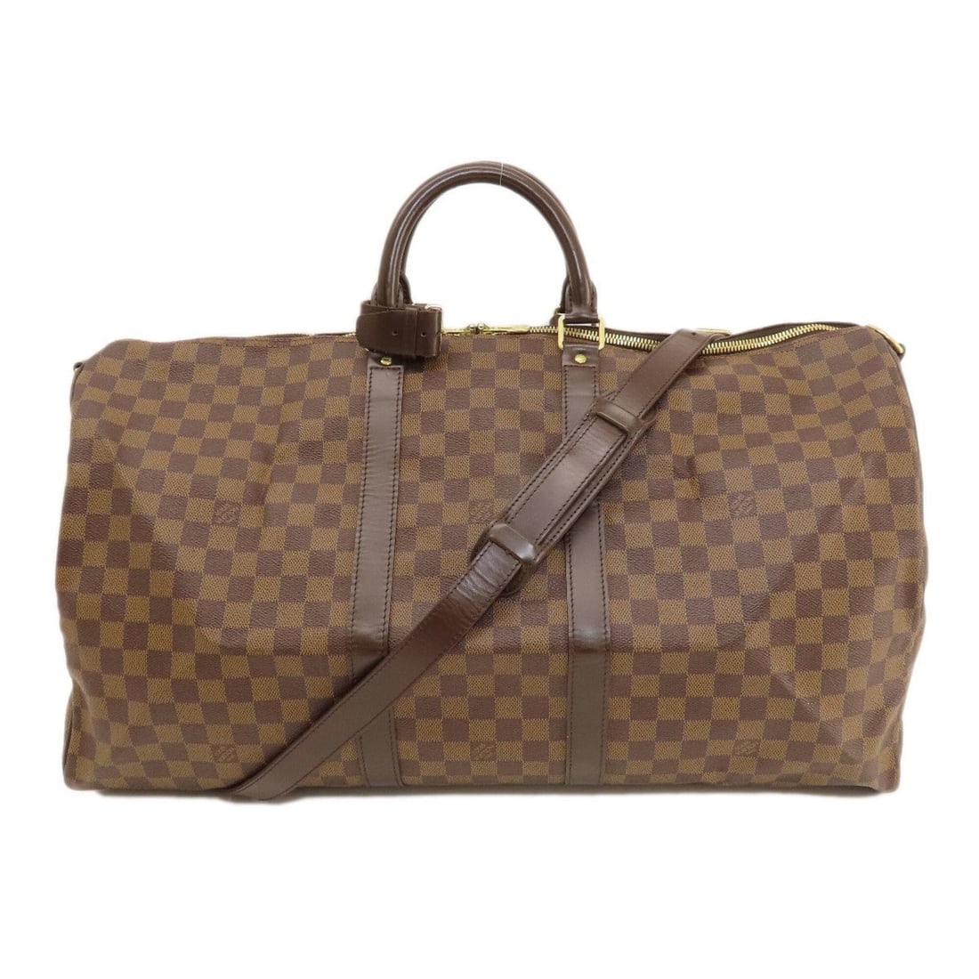 Louis Vuitton N41414 Keepall Bandoulière 55 Damier Ebene Boston Bag Canvas Women's LOUIS VUITTON: --- Catalog ---Category: SizeSize (HxWxD): 31cm x 55cm x 24cm / 12.2'' x 21.65'' x 9.44''Category: DesignType: Boston bagColor: Damier Canvas, EbeneGender: WomenMaterial: Damier Canvas Category: Gener