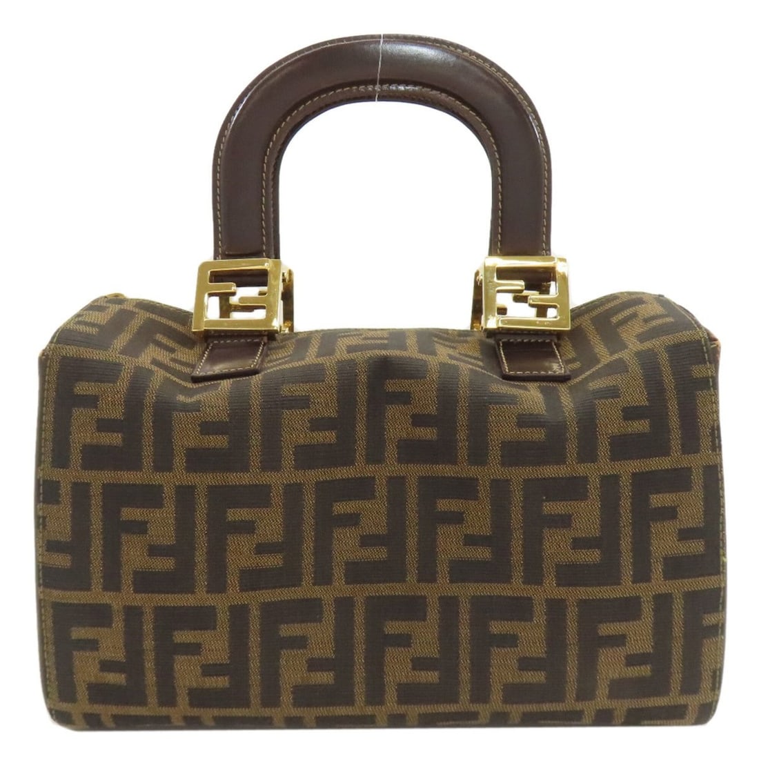 Fendi Mini Boston Zucca Pattern Handbag Canvas Women's FENDI (1 of 20)
