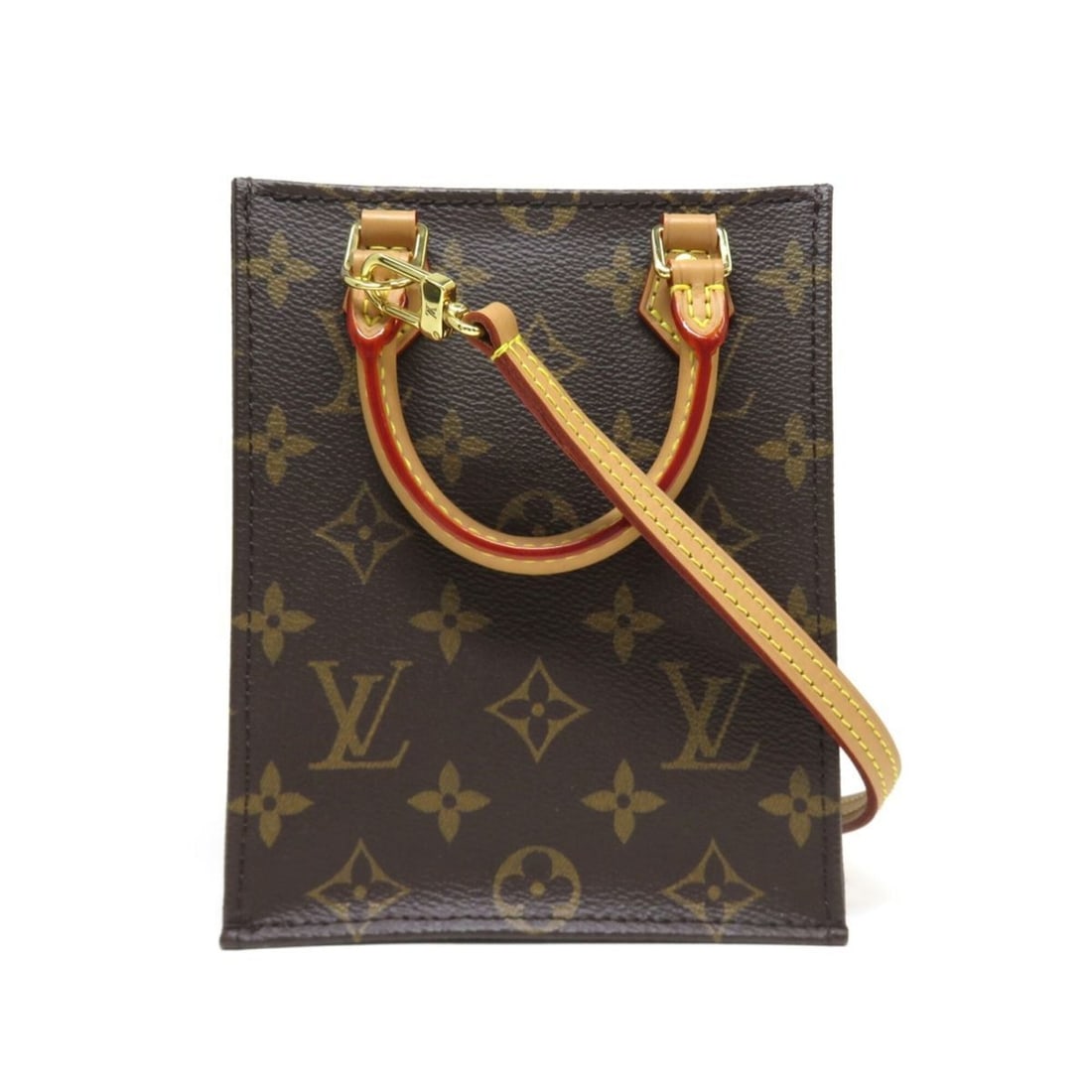 LOUIS VUITTON Monogram Petite Sac Plat M81295 Shoulder Bag: --- Catalog ---Category: SizeSize (HxWxD): 17cm x 14cm x 5cm / 6.69'' x 5.51'' x 1.96''Category: DesignType: Shoulder bagColor: Brown, MonogramGender: Women,MenMaterial: Monogram Category: GeneralMPN: