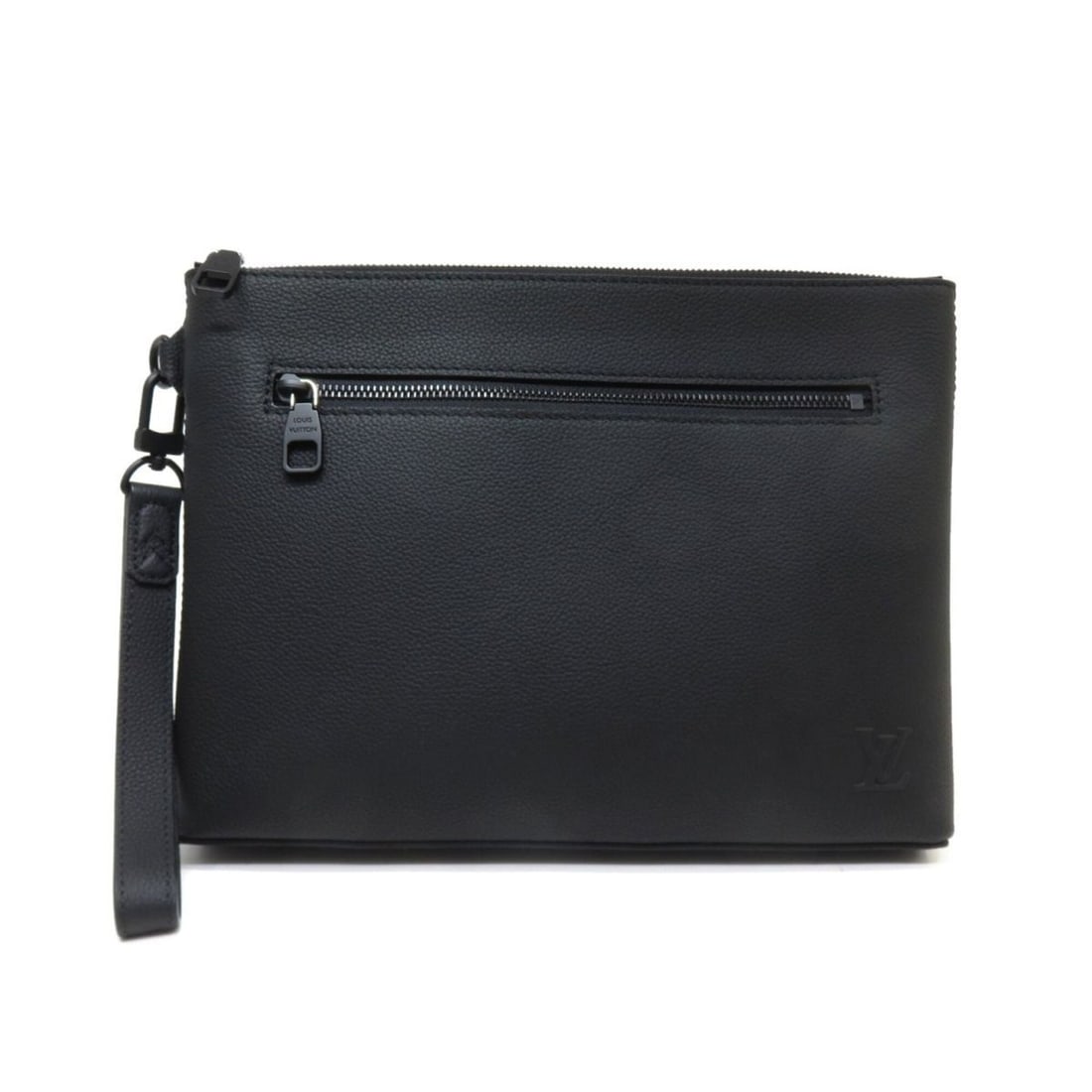 LOUIS VUITTON LV Anagram Takeoff Pouch M25955 Clutch Bag Second: --- Catalog ---Category: SizeSize (HxWxD): 22cm x 30cm x 5cm / 8.66'' x 11.81'' x 1.96''Category: DesignType: Clutch bag, PouchColor: BlackGender: Women,MenMaterial: Leather Category: GeneralMPN: M259