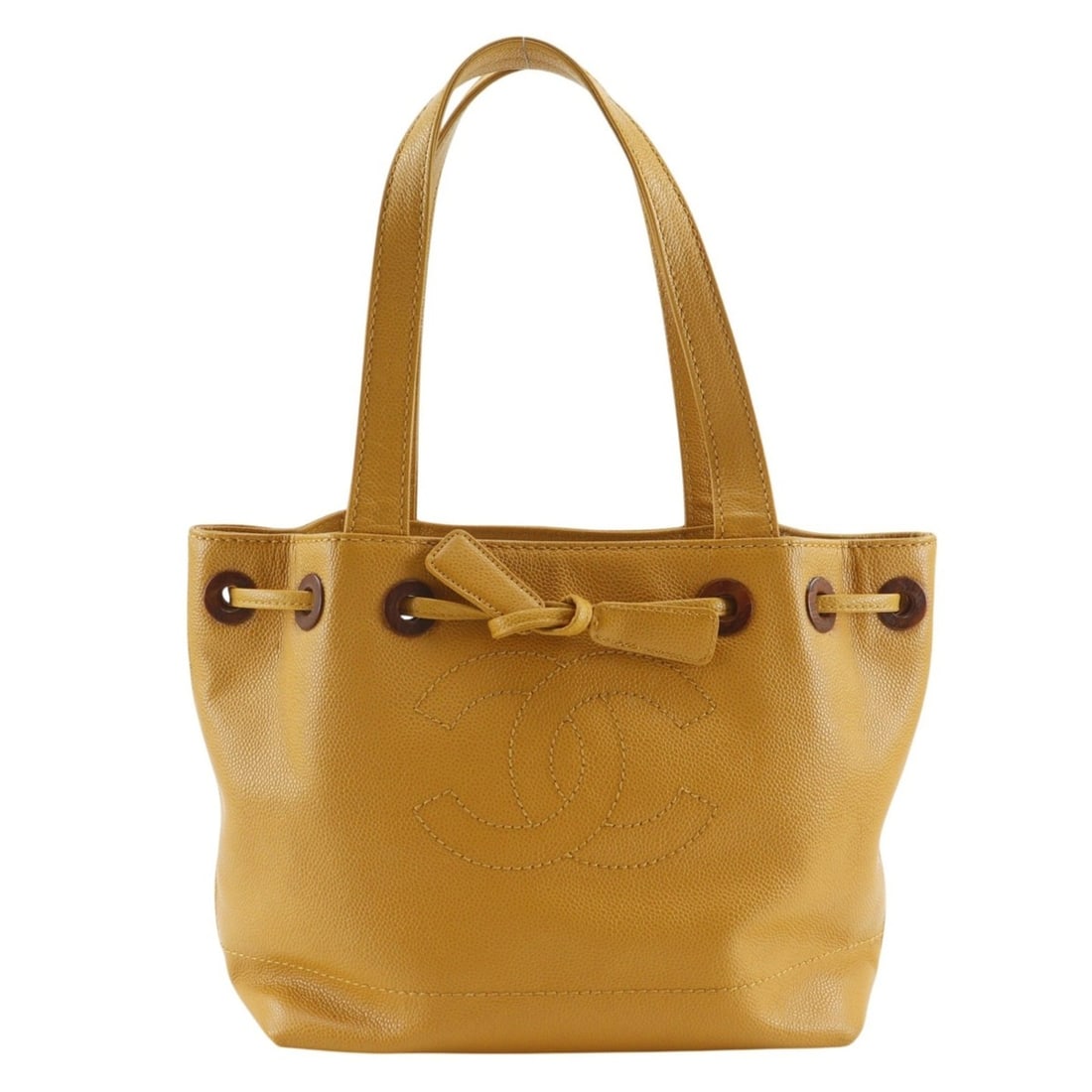 Chanel Coco Mark Tote Bag, Drawstring, Caviar Leather, Camel, A5 Size, Women's: --- Catalog ---Category: SizeSize (HxWxD): 23cm x 25cm x 13cm / 9.05'' x 9.84'' x 5.11''Category: DesignType: Tote bagColor: CamelGender: WomenMaterial: Grained Calfskin Category: GeneralBrand: Chanel