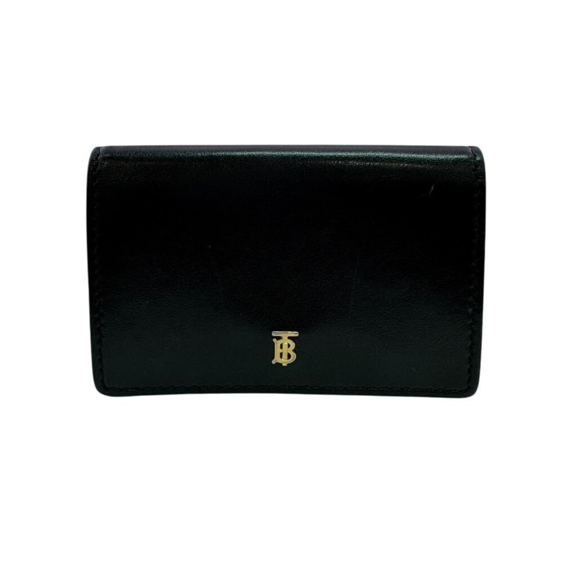 BURBERRY Compact Wallet, Double Snap Closure, TB Logo, Tri-fold Black: --- Catalog ---Category: SizeSize (HxWxD): 7cm x 10.5cm / 2.75'' x 4.13''Category: DesignType: Wallet (tri-fold)Color: BlackGender: MenMaterial: Leather Category: GeneralBrand: Burberry--- Item List -