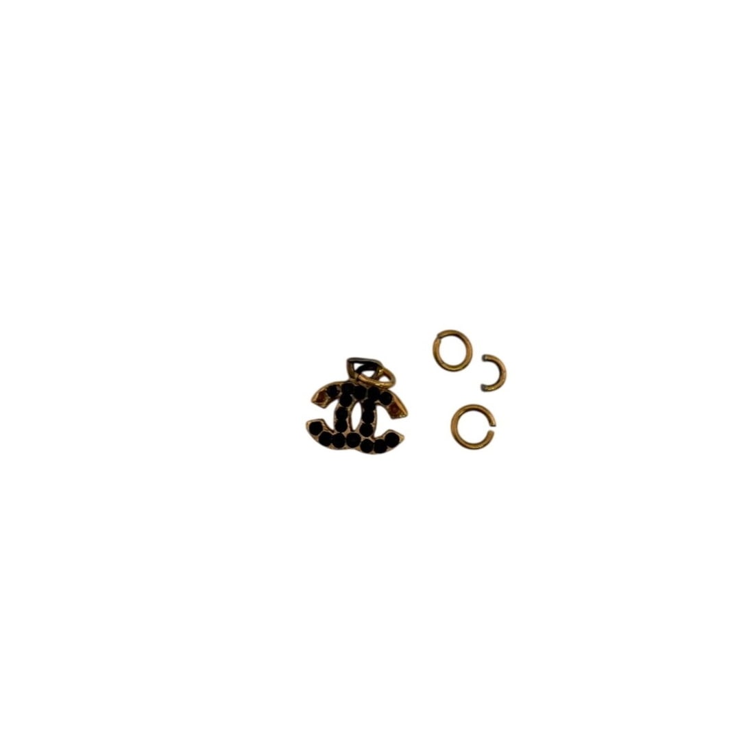 CHANEL 01A Rhinestone Coco Mark Ring (Size 12) - 2