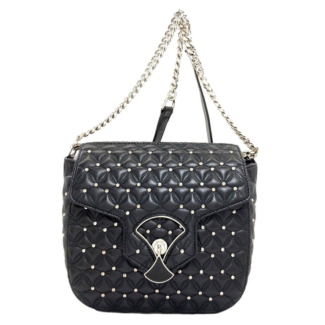 Bulgari Diva's Dream Chain Shoulder Bag, Calfskin, Women's BVLGARI: --- Catalog ---Category: SizeSize (HxWxD): 20cm x 19cm x 7cm / 7.87'' x 7.48'' x 2.75''Category: DesignType: Shoulder bagColor: BlackGender: WomenMaterial: Leather Leather/Fur Type: CalfskinCategory: 