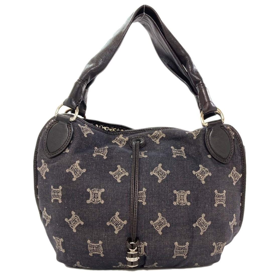 Celine Macadam pattern handbag, denim, women's.: --- Catalog ---Category: SizeSize (HxWxD): 28cm x 26cm x 14cm / 11.02'' x 10.23'' x 5.51''Category: DesignType: HandbagColor: BlackGender: WomenMaterial: Denim Category: GeneralBrand: Celine--- Item L