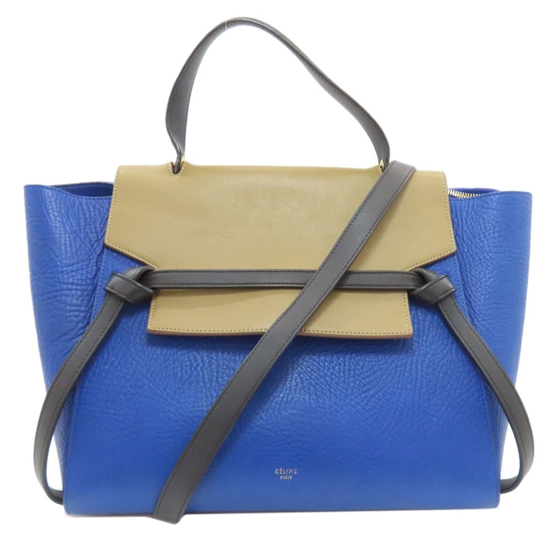 Celine Belt Bag 2-Way Handbag Calfskin Women's CELINE: --- Catalog ---Category: SizeSize (HxWxD): 24cm x 35cm x 16cm / 9.44'' x 13.77'' x 6.29''Category: DesignType: HandbagColor: Black, Blue, BrownGender: WomenMaterial: Leather Leather/Fur Type: Calfskin