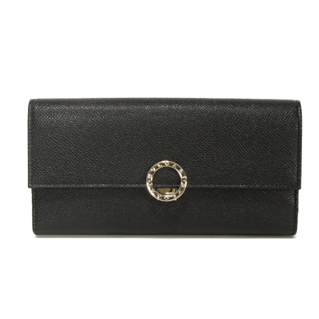 BVLGARI Long Wallet Clip Large Grain Calf Blue Bicolor RFID IC Chip Unused BB Logo Ring Black 30416: --- Catalog ---Category: SizeSize (HxWxD): 10cm x 19cm x 4cm / 3.93'' x 7.48'' x 1.57''Category: DesignType: Long wallet (bi-fold)Color: BlackGender: Men,WomenMaterial: Leather Category: GeneralBrand: