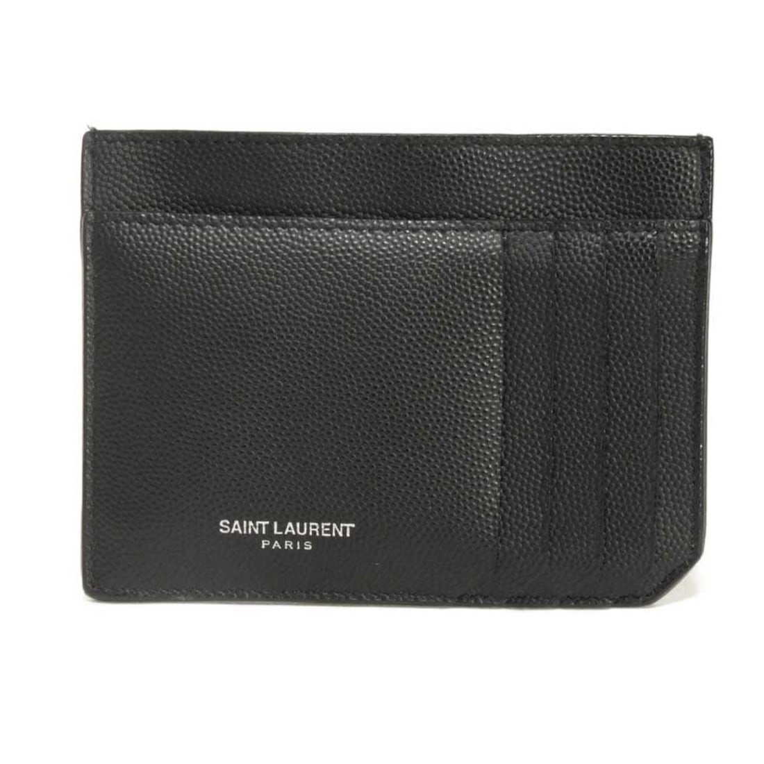 Yves Saint Laurent Saint Laurent Paris Classic Card Holder, Grained Calf Leather, Black, with Logo,: --- Catalog ---Category: DesignType: Card caseColor: BlackGender: MenMaterial: Leather Category: GeneralBrand: Yves Saint LaurentCategory: Physical PropertiesSize (HxWxD): 9cm x 12cm x 5mm / 3.54'' x 