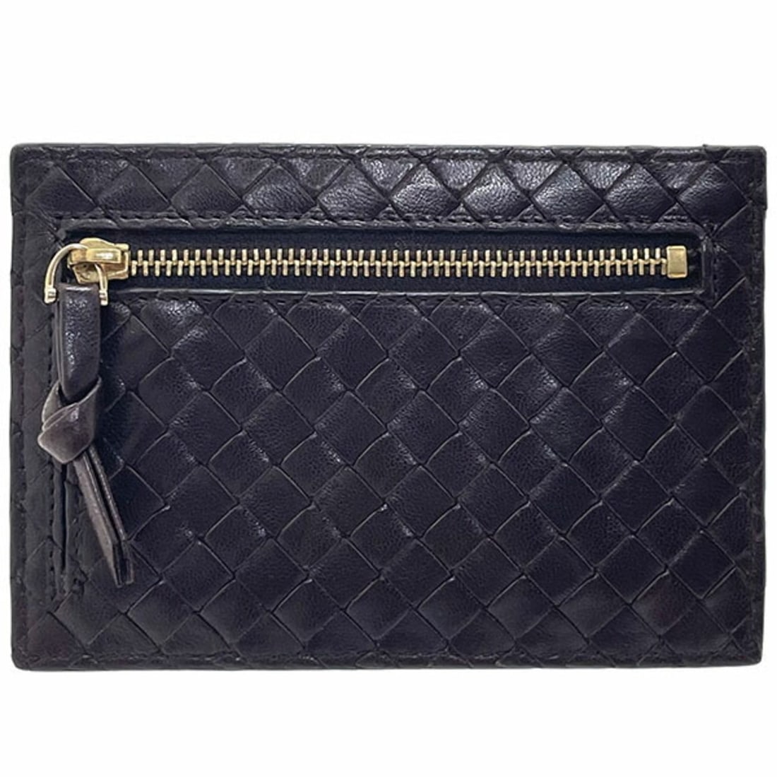 Bottega Veneta Intrecciato Coin Case, Mesh Leather, Dark Brown, Purse NN-17162 (1 of 10)
