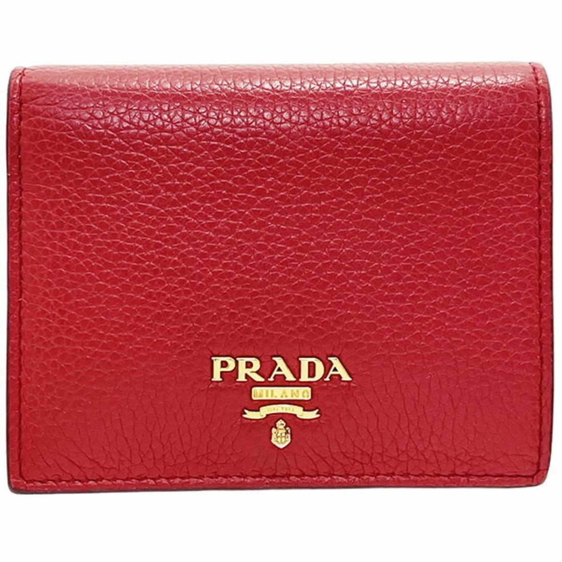 Prada Bi-fold Wallet, Leather, Rosso Red and Navy, 1MV204, PRADA Bi-color Compact RR-16920 (1 of 11)