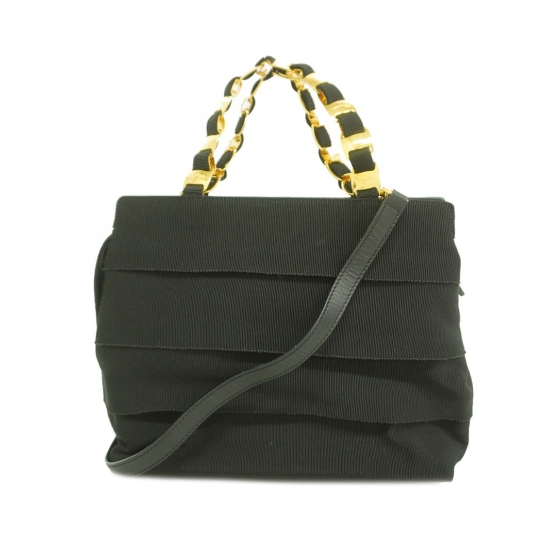 Salvatore Ferragamo Vara Canvas Handbag, Black, 2-way bag for women, P2670569: --- Catalog ---Category: SizeSize (HxWxD): 22cm x 24.5cm x 11cm / 8.66'' x 9.64'' x 4.33''Category: DesignType: HandbagColor: BlackGender: WomenMaterial: Canvas Hardware Color: GoldCategory: GeneralBr