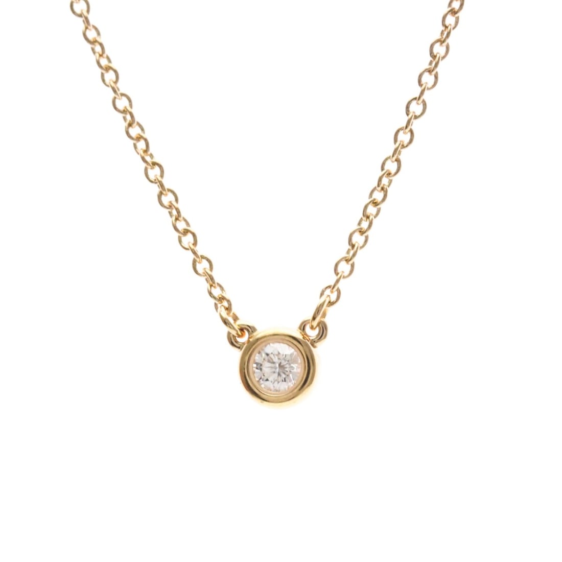 Tiffany Diamonds By The Yard Pink Gold (18K) Diamond Men,Women Fashion Pendant Necklace (Pink Gold): --- Catalog ---Category: SizeWeight: 2.2g / 0.07oz.Pendant Size: 4.6mm x 4.6mm / 0.18'' x 0.18''Neck Circumference: 41 cm / 16.14''Category: DesignColor: Pink goldMetal: GoldStone: DiamondStyle: Fashi