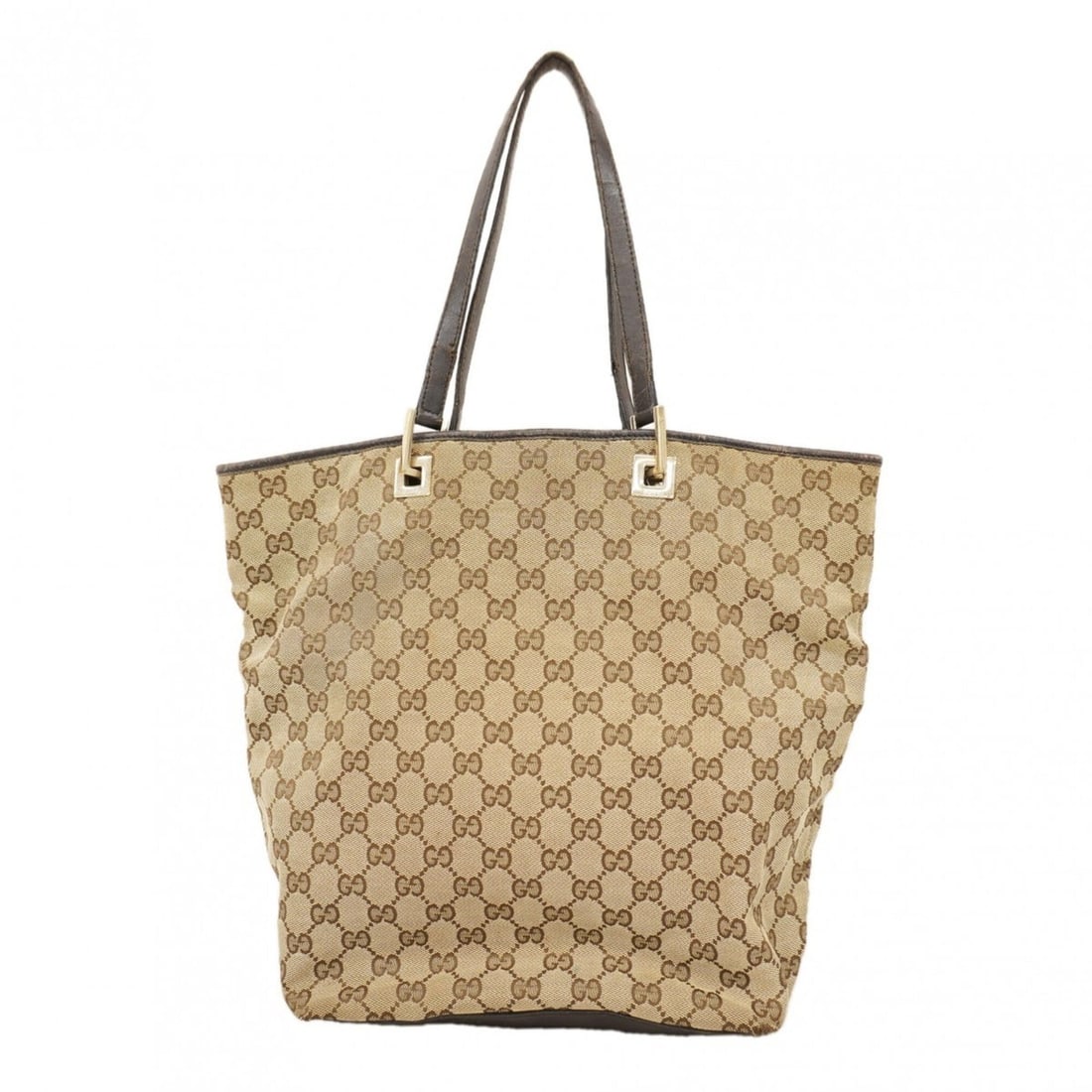 Gucci GG Canvas Tote Bag 002 1098 Brown Beige Champagne Women's: --- Catalog ---Category: SizeSize (HxWxD): 31cm x 25cm x 12cm / 12.2'' x 9.84'' x 4.72''Category: DesignType: Tote bagColor: Beige, BrownGender: WomenMaterial: Canvas Hardware Color: Champagne goldCat