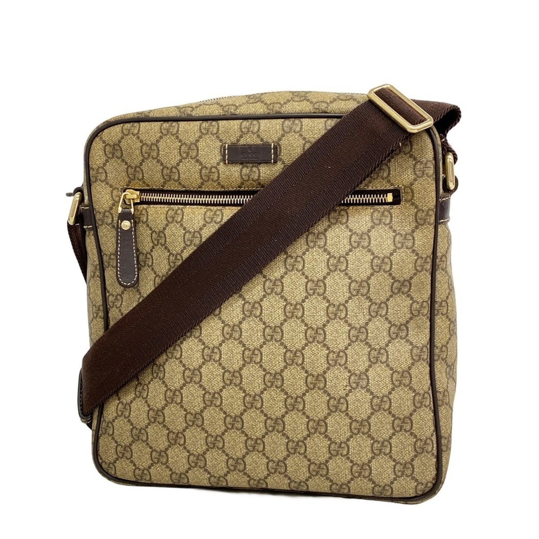 Gucci GG Supreme Shoulder Bag 201448 Beige Brown Champagne Women's: --- Catalog ---Category: SizeSize (HxWxD): 28cm x 26cm x 7cm / 11.02'' x 10.23'' x 2.75''Category: DesignType: Shoulder bagColor: Beige, BrownGender: WomenMaterial: PVC Category: GeneralMPN: 201448Bra