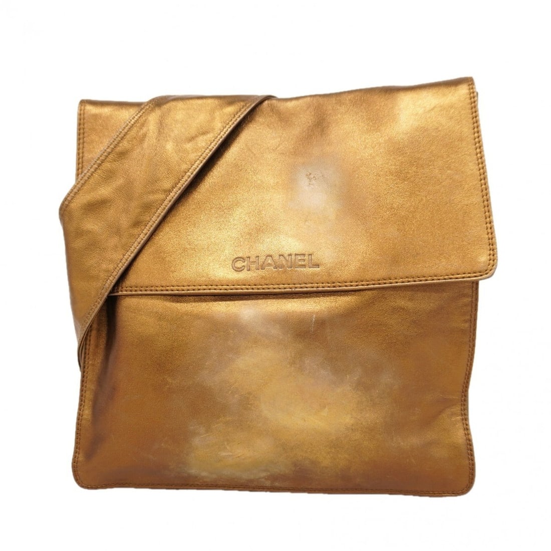 Chanel Lambskin Shoulder Bag, Bronze, Women's: --- Catalog ---Category: SizeSize (HxWxD): 28cm x 27.5cm x 4.5cm / 11.02'' x 10.82'' x 1.77''Category: DesignType: Shoulder bagColor: BronzeGender: WomenMaterial: Leather Hardware Color: GoldLeather/F