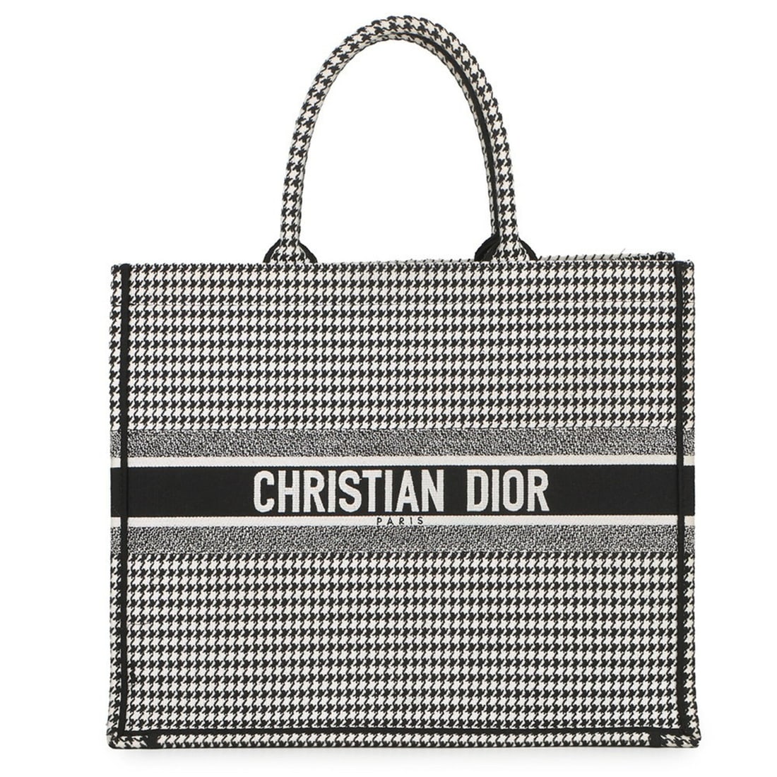Christian Dior Book Tote Bag, Houndstooth Pattern, Large Canvas, M1286ZRPI, Black and White,: --- Catalog ---Category: SizeSize (HxWxD): 34.5cm x 41cm x 16cm / 13.58'' x 16.14'' x 6.29''Category: DesignType: Handbag, Tote bagColor: Black, WhiteGender: WomenMaterial: Canvas Category: GeneralMPN