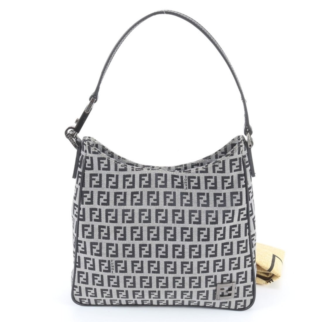 Fendi FF Zucchino 8BR068 Leather Shoulder Bag, One-Shoulder Navy, Women's: --- Catalog ---Category: SizeSize (HxWxD): 23cm x 25cm x 8cm / 9.05'' x 9.84'' x 3.14''Strap Length: 40cm / 15.74''Category: DesignType: Shoulder bagColor: Gray, NavyGender: WomenMaterial: Leather Cat