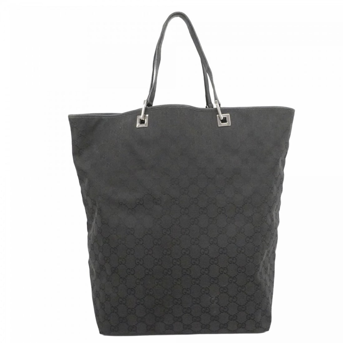 Gucci GG Canvas Tote Bag 31242, Black, Women's: --- Catalog ---Category: SizeSize (HxWxD): 40cm x 29cm x 15cm / 15.74'' x 11.41'' x 5.9''Category: DesignType: Tote bagColor: BlackGender: WomenMaterial: Canvas Hardware Color: SilverCategory: General