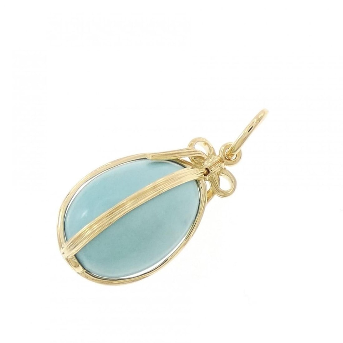 Tiffany Egg Charm Pendant: --- Catalog ---Category: SizePendant Size: 26.5mm x 12mm / 1.04'' x 0.47''Category: DesignColor: Yellow goldStone: TurquoiseGender: WomenMaterial: Yellow gold (18K)Pendant Type: PendantNecklace Type: 