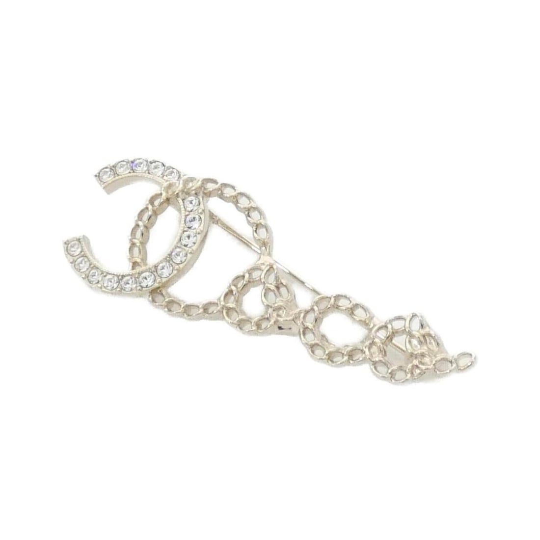Chanel ABG291 Brooch: --- Catalog ---Category: SizeSize (HxWxD): 1.8cm x 5.3cm / 0.7'' x 2.08''Category: DesignType: BroochColor: Clear, GoldStone: CrystalGender: WomenCategory: GeneralMPN: ABG291Brand: Chanel--- Item List