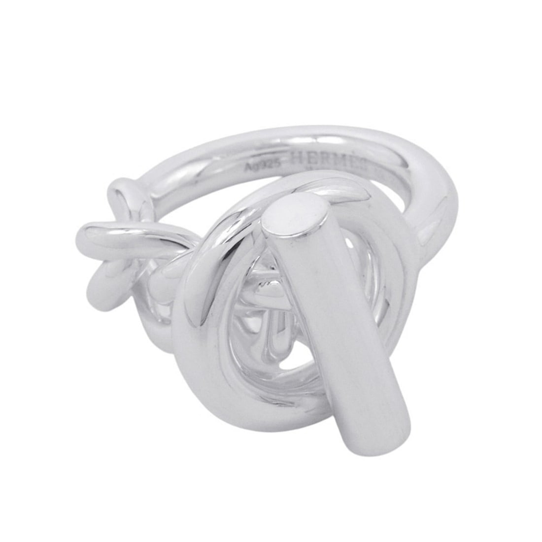 Hermes Croisette MM ring, SV925 silver, ring size 52. HERMES ring.: --- Catalog ---Category: SizeUS Size: 6.5Brand Size: 52Category: DesignType: Band ringColor: SilverGender: WomenMaterial: Silver 925Category: GeneralBrand: HermesCountry of Origin: Italy--- Item List 