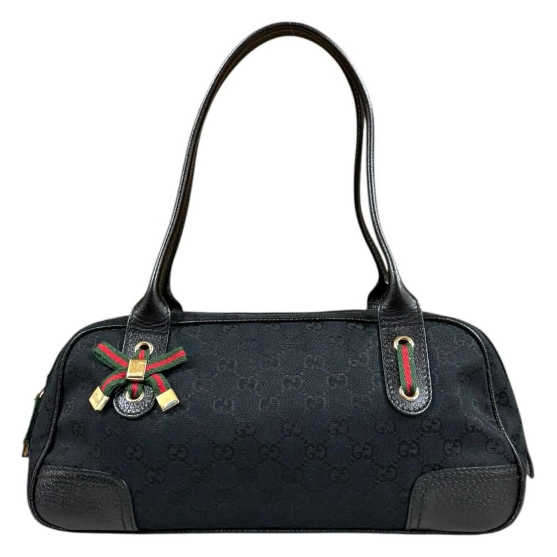 Gucci Princy Shoulder Bag, GG Canvas 161720, Black, Women's GUCCI: --- Catalog ---Category: SizeSize (HxWxD): 16cm x 33cm x 13cm / 6.29'' x 12.99'' x 5.11''Category: DesignType: Shoulder bagColor: BlackGender: WomenMaterial: GG canvas Category: GeneralBrand: GucciCou