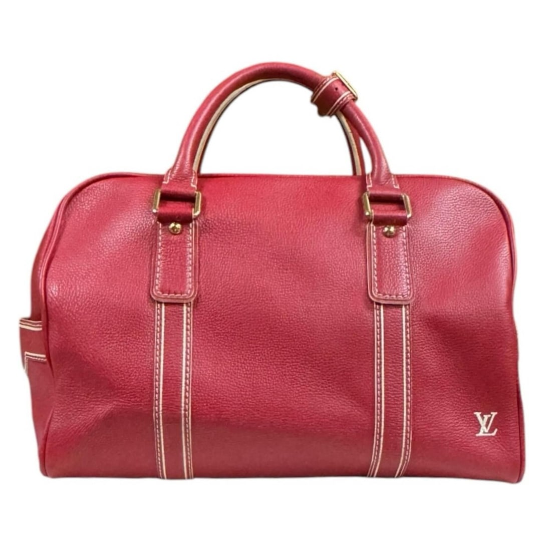 Louis Vuitton Carryall Boston Bag, Leather M95140 Red, Men's and Women's, LOUIS VUITTON (1 of 16)