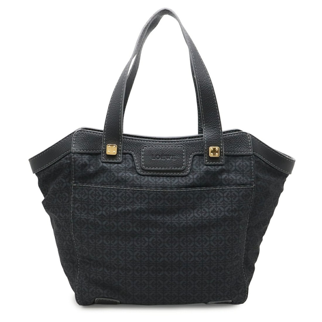 LOEWE Repeat Anagram Tote Bag, Large Tote, Shoulder Nylon Canvas, Leather, Black: --- Catalog ---Category: SizeSize (HxWxD): 31cm x 54cm x 14cm / 12.2'' x 21.25'' x 5.51''Category: DesignType: Shoulder bag, Tote bagColor: BlackGender: WomenMaterial: Nylon canvas , Leather Category: