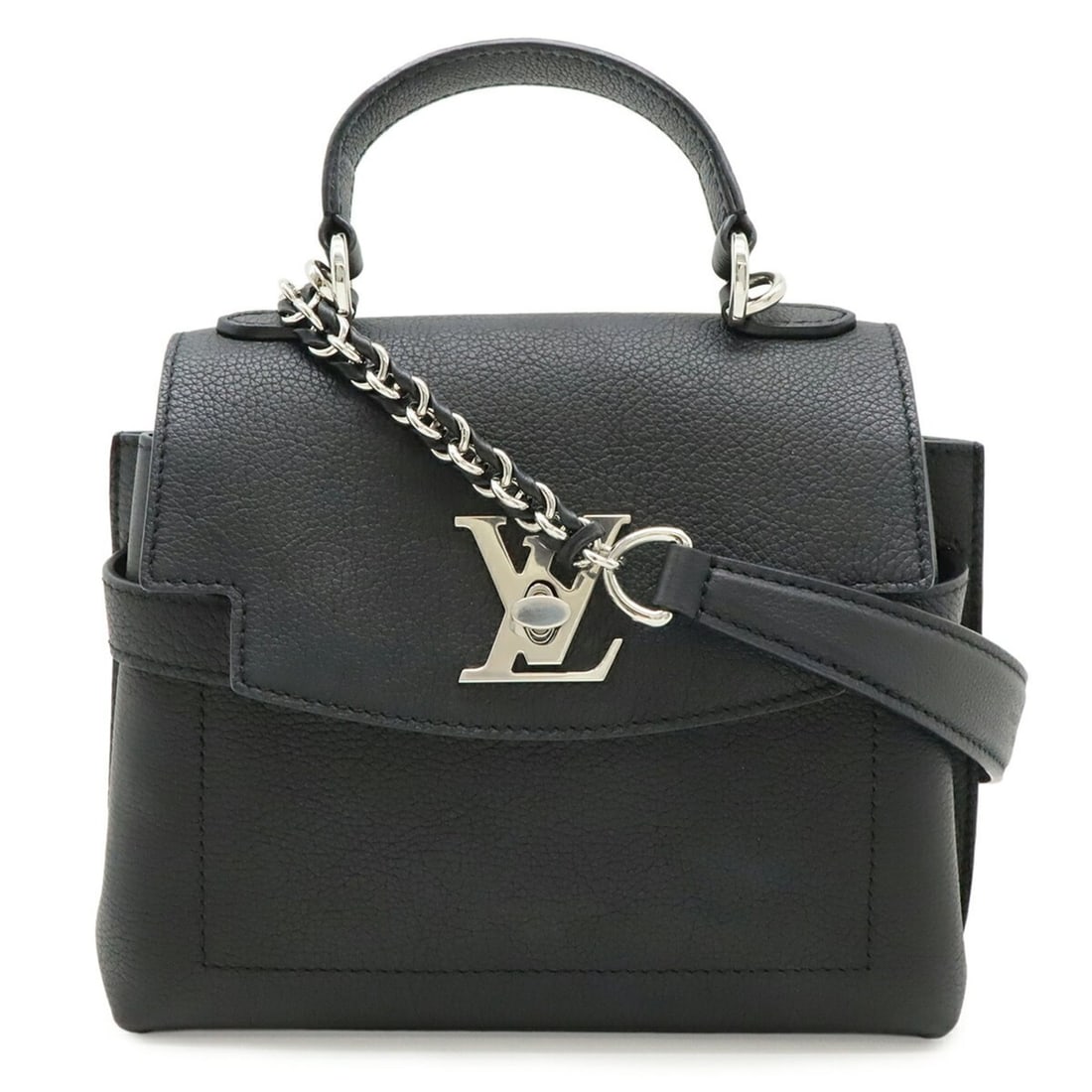 LOUIS VUITTON Lockme Ever Mini Handbag/Shoulder Bag, Soft Calf Leather, Noir Black (M20997): --- Catalog ---Category: SizeWeight: 590g / 1.3lb.Size (HxWxD): 17cm x 21cm x 9.5cm / 6.69'' x 8.26'' x 3.74''Strap Length: 107cm / 42.12''Category: DesignType: Handbag, Shoulder bagColor: Black, Noir