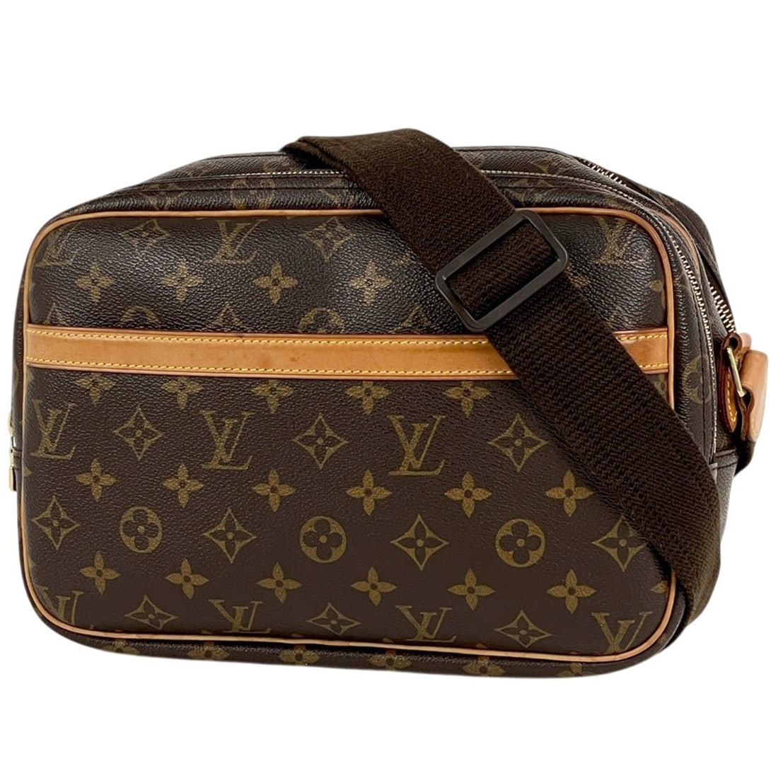 Louis Vuitton Reporter PM Shoulder Bag, Monogram Brown, M45254, Women's: --- Catalog ---Category: SizeSize (HxWxD): 21cm x 28cm x 11cm / 8.26'' x 11.02'' x 4.33''Category: DesignType: Shoulder bagColor: BrownGender: WomenMaterial: Monogram Category: GeneralBrand: Louis Vui