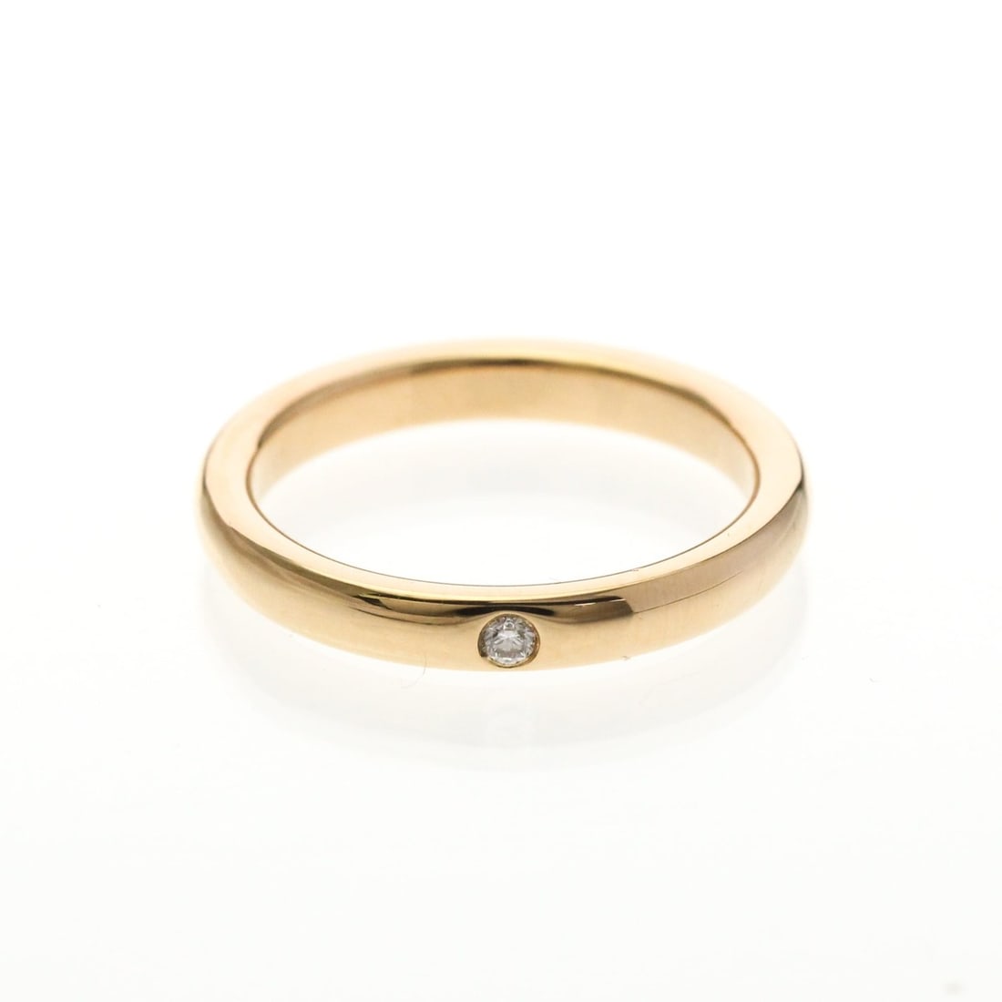 Tiffany Stacking Band Ring 1P Diamond Pink Gold (18K) Fashion Diamond Band Ring Pink Gold: --- Catalog ---Category: SizeWidth: 2.7mm / 0.11''Weight: 3.7g / 0.13oz.JP Size: 9US Size: 5Category: DesignType: Band ringColor: Pink goldMetal: GoldStone: DiamondStyle: FashionGender: Men,WomenMater