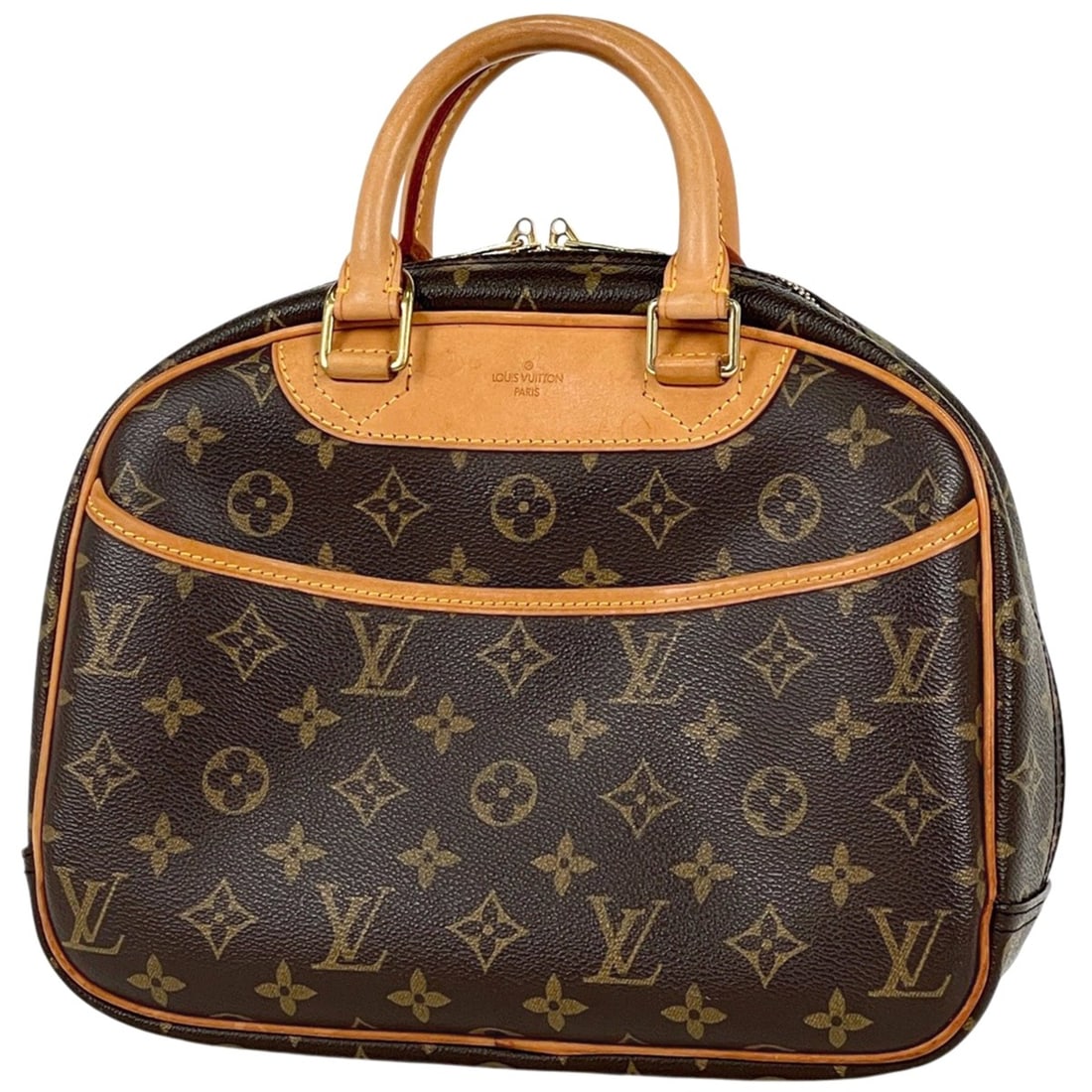 Louis Vuitton Trouville Boston Bag, Handbag, Monogram Brown, M42228, Women's: --- Catalog ---Category: SizeSize (HxWxD): 21cm x 28cm x 10cm / 8.26'' x 11.02'' x 3.93''Category: DesignType: Boston bagColor: Brown, MonogramGender: WomenMaterial: Monogram Category: GeneralMPN: M42