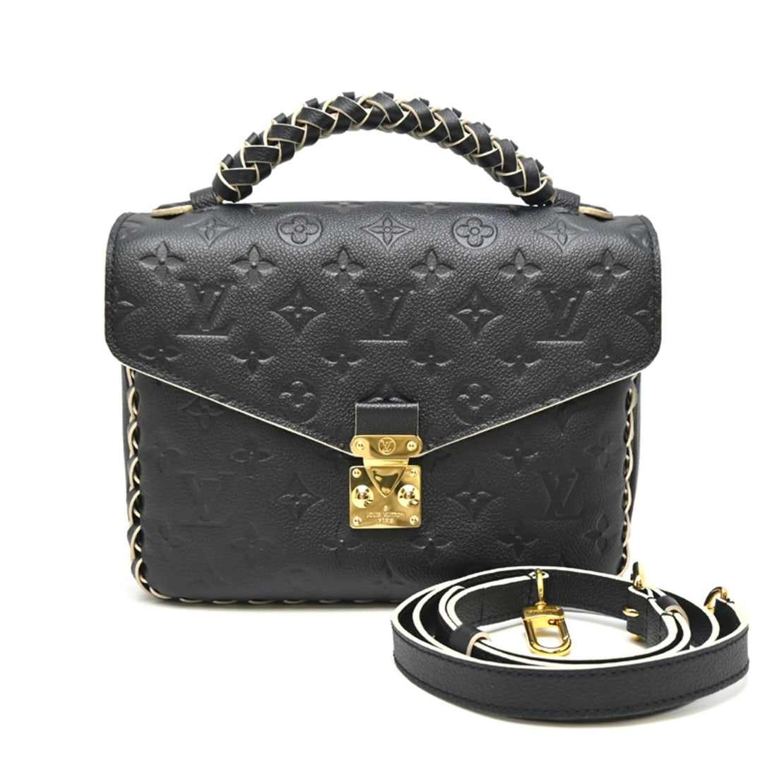 Louis Vuitton Pochette Métis MM Women's Handbag M41487 Monogram Empreinte Black: --- Catalog ---Category: SizeSize (HxWxD): 19cm x 25cm x 8cm / 7.48'' x 9.84'' x 3.14''Category: DesignType: Handbag, PochetteColor: BlackGender: WomenMaterial: Monogram Empreinte Category: GeneralMPN