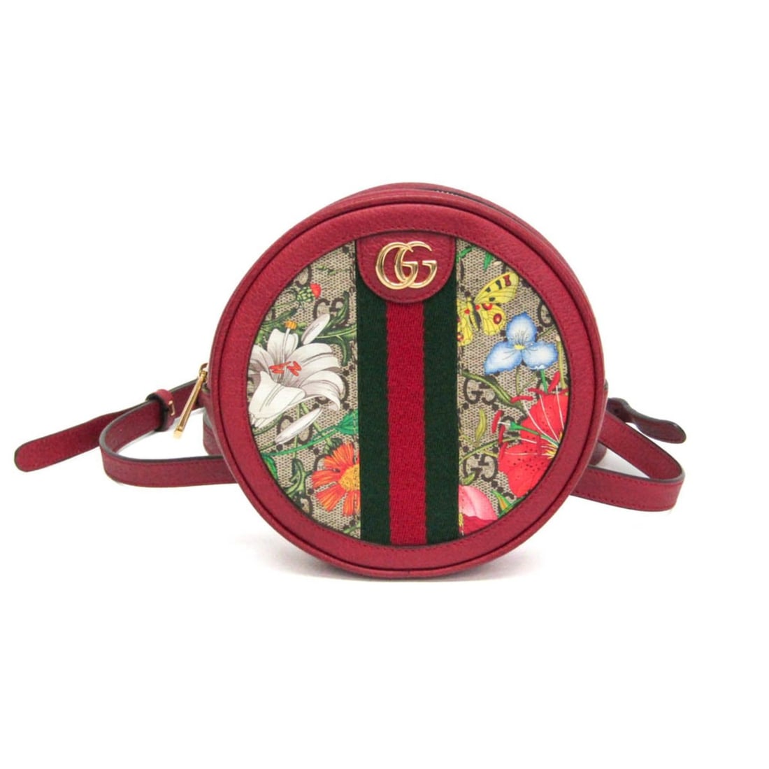 Gucci Ophidia GG Flora 598661 Women's GG Canvas,Leather Backpack Beige,Red Color: --- Catalog ---Category: SizeSize (HxWxD): 15.5cm x 15.5cm x 4.5cm / 6.1'' x 6.1'' x 1.77''Strap Length: 76cm - 96cm / 29.92'' - 37.79''Category: DesignType: BackpackColor: Beige, Red colorGender: Wom