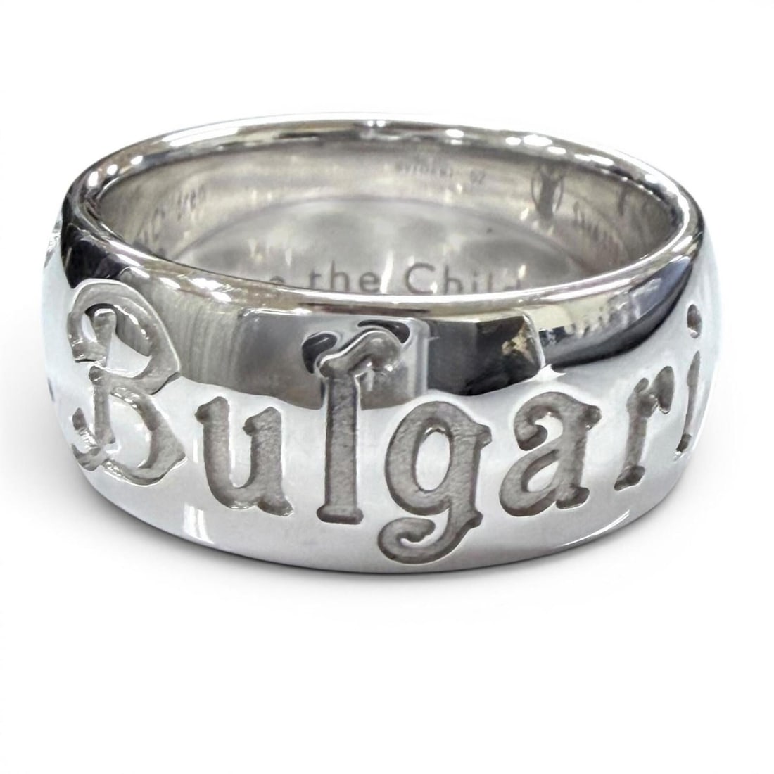 BVLGARI Save the Children Ring, 925 Sterling Silver, Size 52, Made in Italy, Weight 7.61g, Women's,: --- Catalog ---Category: SizeUS Size: 6.5Brand Size: 52Category: DesignType: Band ringColor: SilverGender: WomenMaterial: Silver 925Category: GeneralBrand: BvlgariCountry of Origin: Italy--- Item List