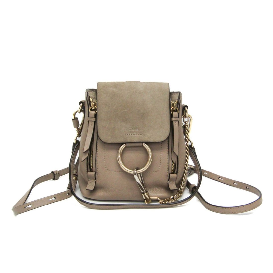 Chloé Faye Women's Leather,Suede Backpack Grayish: --- Catalog ---Category: SizeSize (HxWxD): 18cm x 16cm x 10cm / 7.08'' x 6.29'' x 3.93''Strap Length: 68cm - 77cm / 26.77'' - 30.31''Handle Length: 51cm / 20.07''Category: DesignType: BackpackColor: G