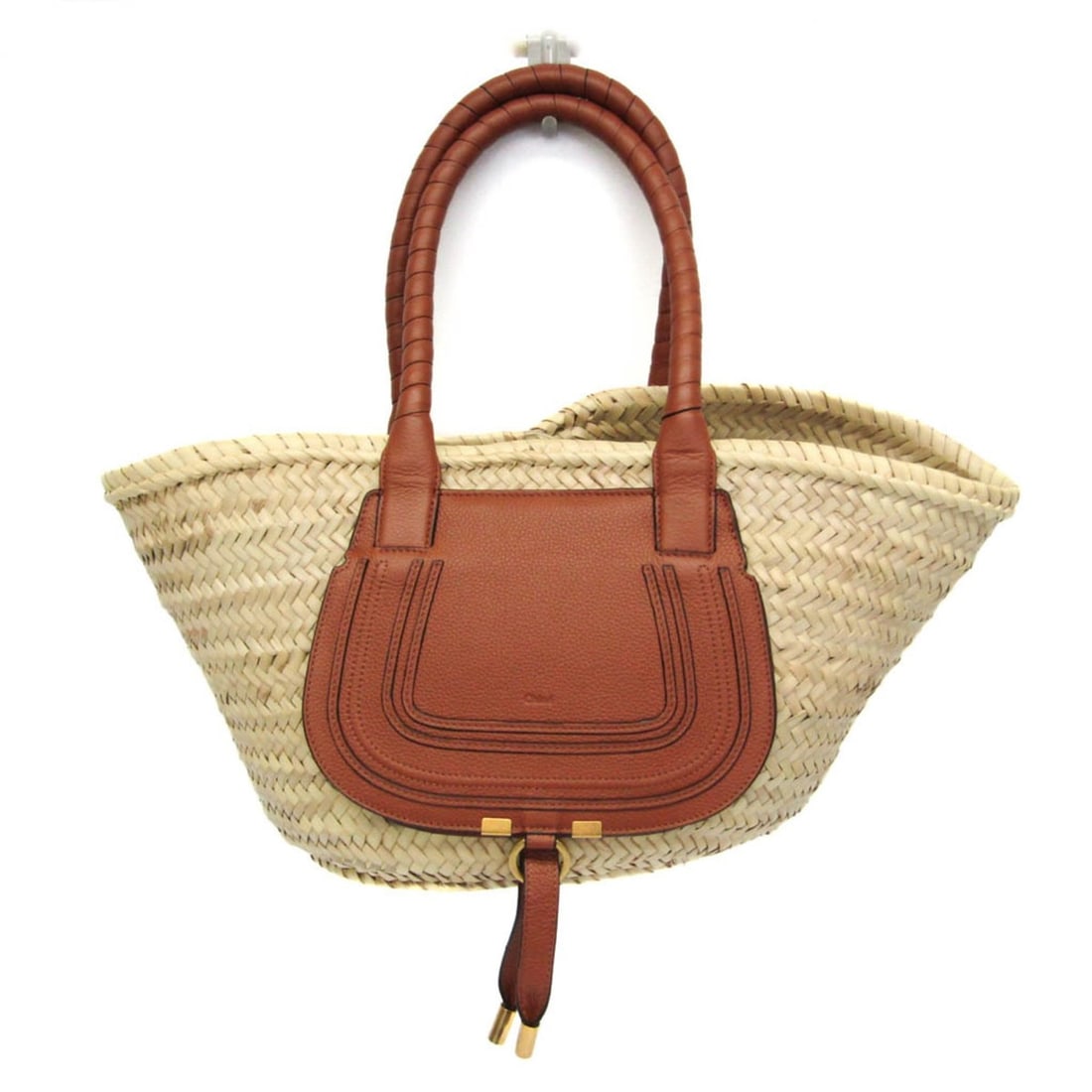 Chloé Marcie Basket Bag CHC20US828C97 Women's Raffia,Leather Handbag,Tote Bag Brown (1 of 19)