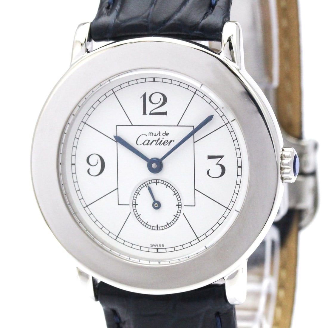 CARTIER Must Silver 925 Quartz Unisex Watch W1009475: --- Catalog ---Category: SizeCase Diameter: 32mm / 1.26''Category: DesignType: WristwatchStyle: Dress/FormalGender: UnisexColor (Dial): WhiteMaterial (Band): LeatherMaterial (Case): Silver 925Category
