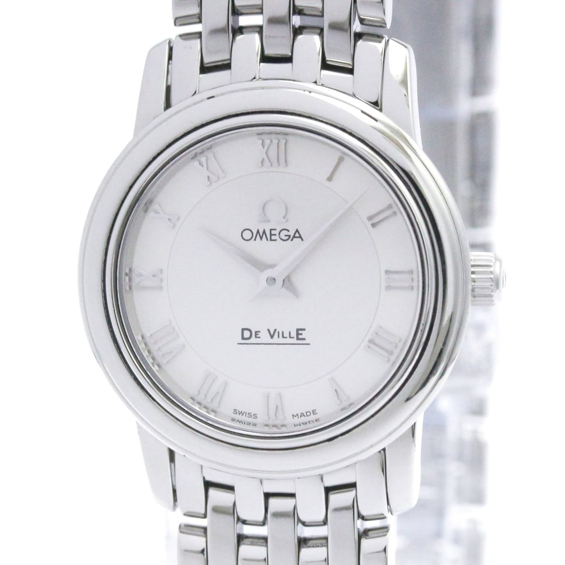 OMEGA De Ville Prestige Stainless Steel Ladies Watch 4570.33 Polished: --- Catalog ---Category: SizeCase Diameter: 22mm / 0.87''Category: DesignType: WristwatchStyle: Dress/FormalGender: WomenColor (Dial): SilverMaterial (Band): Stainless steelMaterial (Case): Stainless 