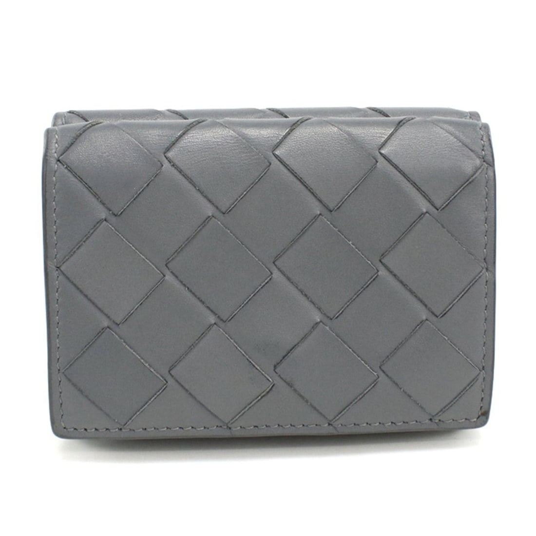 BOTTEGA VENETA Bottega Veneta Tri-fold Wallet Intrecciato Men's Women's Gray: --- Catalog ---Category: SizeSize (HxWxD): 6.5cm x 9cm x 2.5cm / 2.55'' x 3.54'' x 0.98''Category: DesignType: Wallet (tri-fold)Color: GrayGender: Men,WomenMaterial: Leather Category: GeneralBrand: Bo
