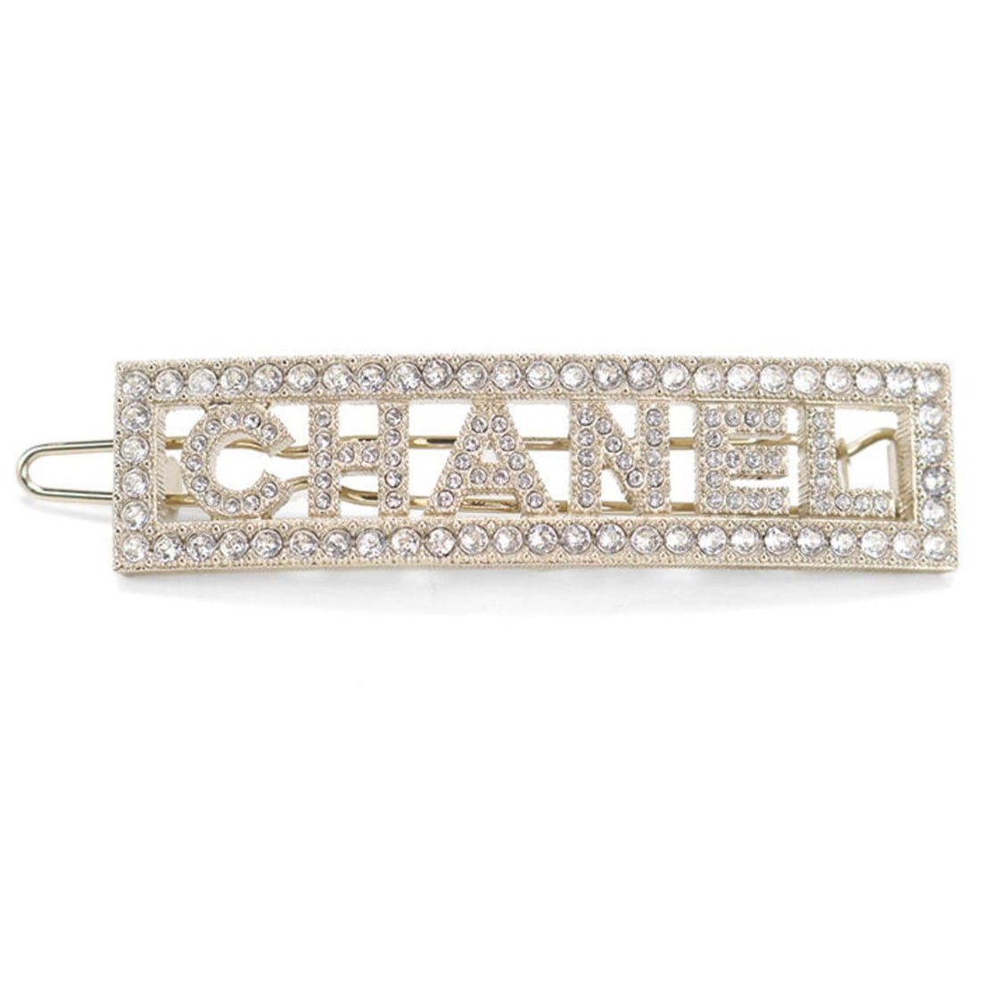 CHANEL Barrette Hair Clip for Women, Gold: --- Catalog ---Category: SizeSize (LxW): 6.8cm / 2.67''Category: DesignType: BarretteColor: GoldGender: WomenMaterial: MetalCategory: GeneralBrand: ChanelCountry of Origin: Italy--- Item List ---Secti