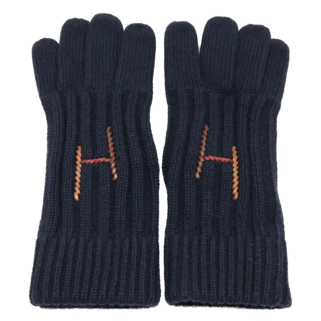 HERMES H Torsade Cashmere Silk Gloves - Men's, Size M, Navy: --- Catalog ---Category: SizeSize: MTotal Length: 26.5cm / 10.43''Category: DesignType: Warm glovesColor: NavyGender: MenMaterial: Cashmere Category: GeneralBrand: Hermes--- Item List ---Section: Cond