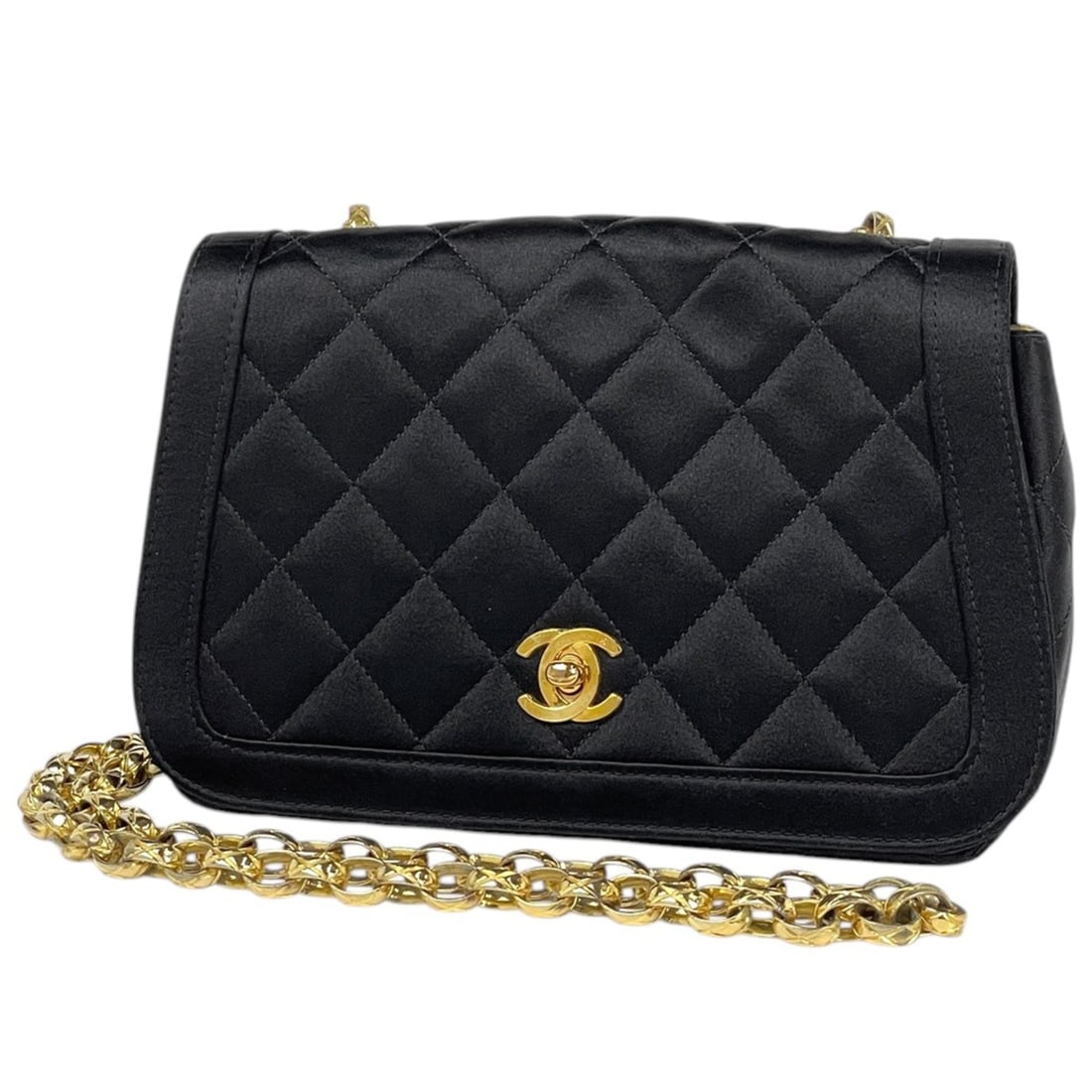 Chanel Coco Mark Chain Shoulder Bag Matelassé Mini Satin Black Women's: --- Catalog ---Category: SizeSize (HxWxD): 12.5cm x 20.5cm x 5.5cm / 4.92'' x 8.07'' x 2.16''Category: DesignType: Shoulder bagColor: BlackGender: WomenMaterial: Satin Category: GeneralBrand: Chanel--