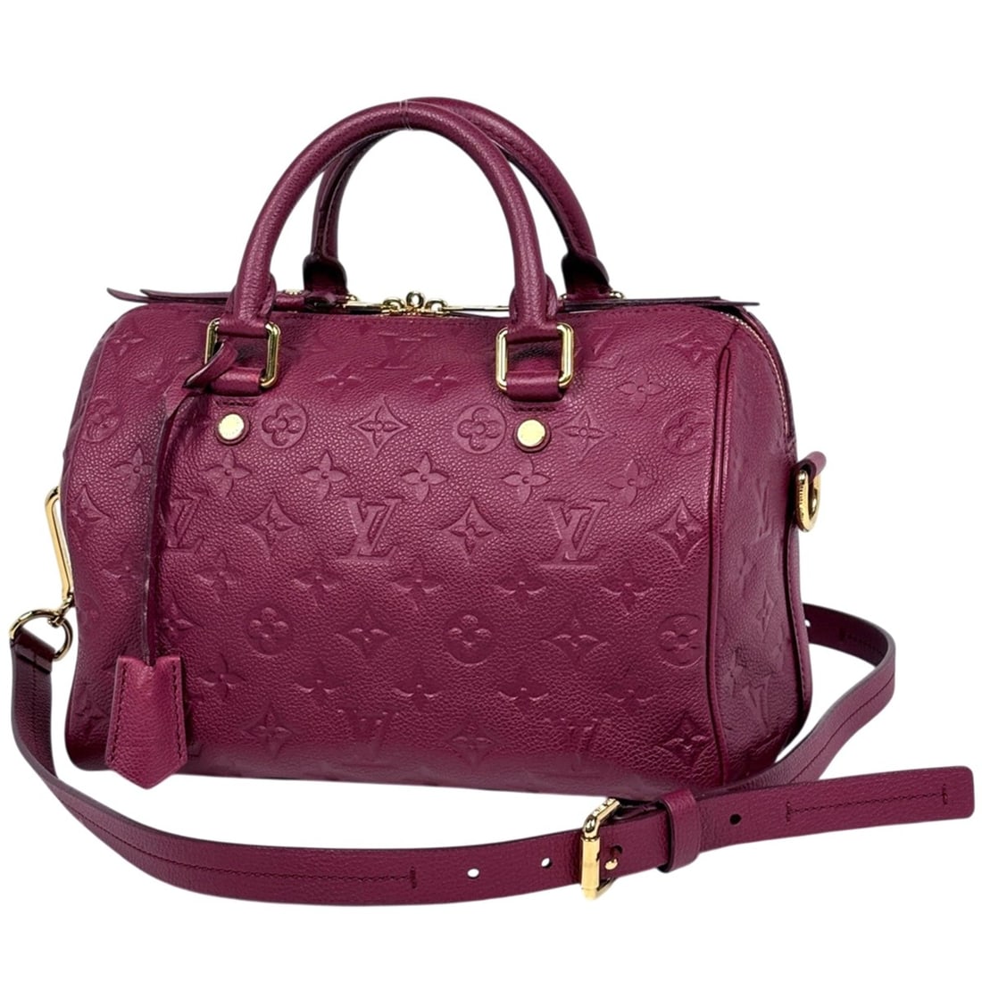 Louis Vuitton Speedy Bandoulière 25 2-Way Boston Bag/Handbag, Monogram Empreinte, Aurore (Purple),: --- Catalog ---Category: SizeSize (HxWxD): 19cm x 26cm x 15cm / 7.48'' x 10.23'' x 5.9''Category: DesignType: Boston bag, HandbagColor: Aurore, PurpleGender: WomenMaterial: Monogram Empreinte Category
